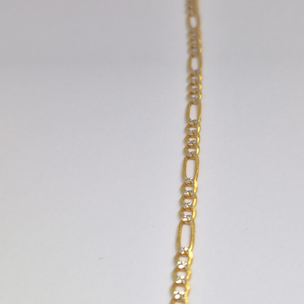PULSERAS 3X1 DIAMANTADA ORO 14K 18 CM 3 GR (NUEVO)
