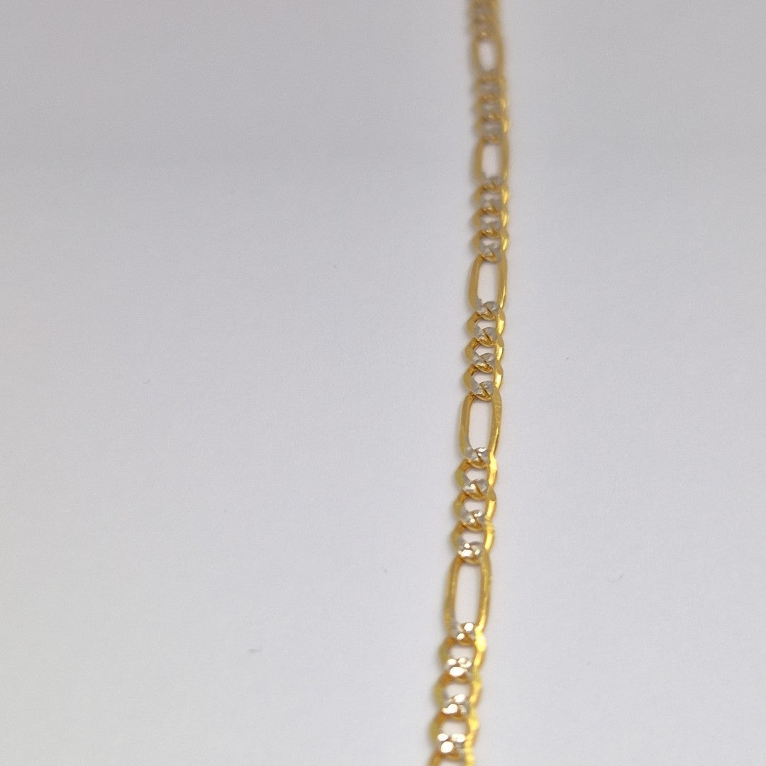 PULSERAS 3X1 DIAMANTADA ORO 14K 18 CM 3 GR (NUEVO)