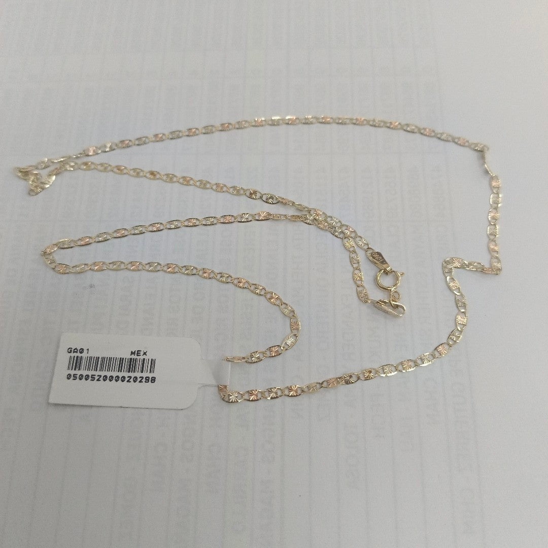 CADENAS TEJIDO GUCHI ORO 10K 55 CM 2.7 GR (NUEVO)