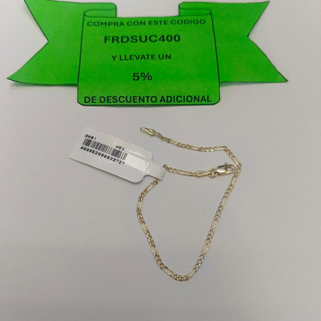PULSERAS 3X1 ORO 14K 18 CM 1.5 GR (NUEVO)