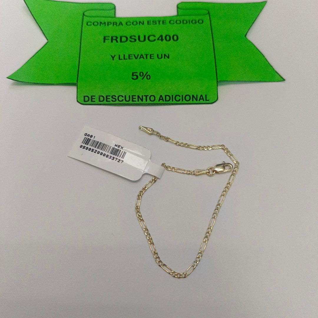 PULSERAS 3X1 ORO 14K 18 CM 1.5 GR (NUEVO)