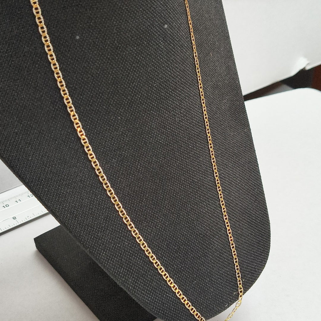 CADENAS TEJIDO GUCHI DIAMANTADO ORO 10K 55 CM 4 GR (NUEVO)