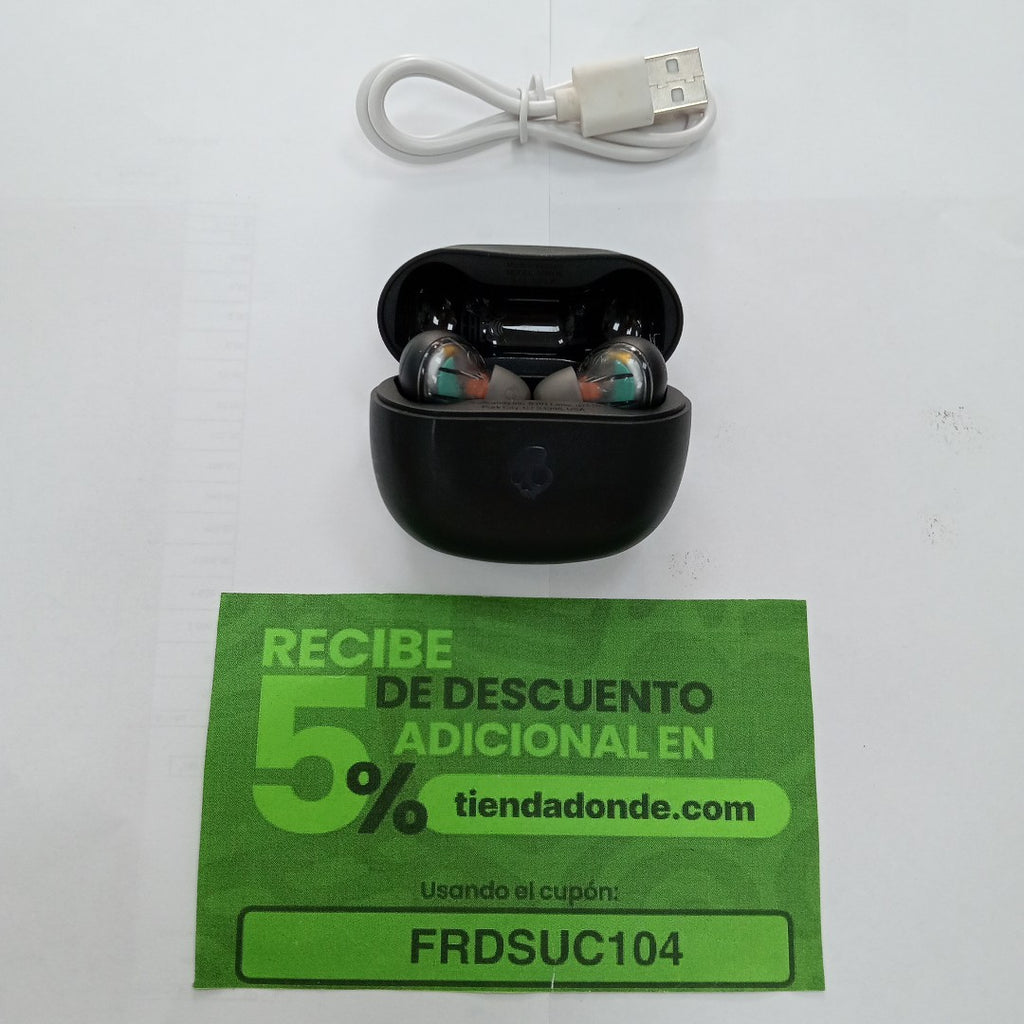 AUDIFONOS SKULLCANDY RAIL S2RLW INALAMBRICO IN EAR (SEMINUEVO)