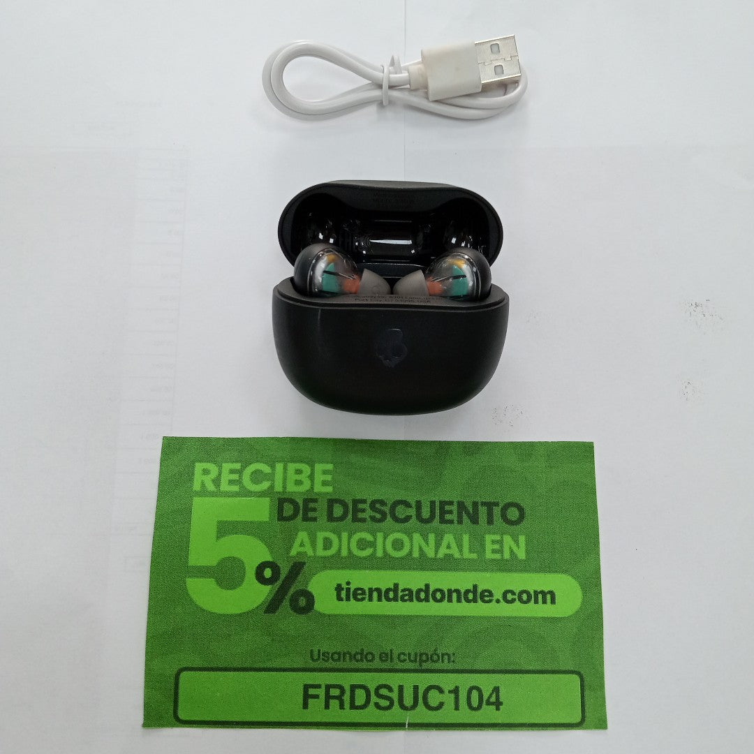 AUDIFONOS SKULLCANDY RAIL S2RLW INALAMBRICO IN EAR (SEMINUEVO)