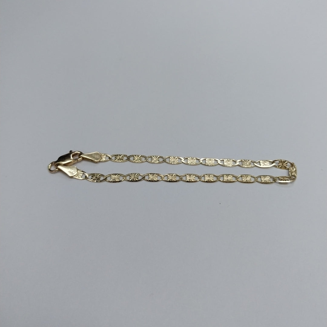 PULSERAS GUCHI ORO 14K 18 CM 2.8 GR (NUEVO)