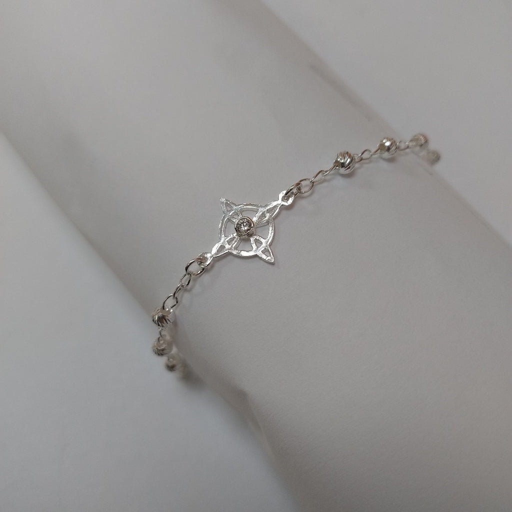 PULSERA TEJIDO ESPECIAL PLATA .925 18 CM 2.8 GR (NUEVO)