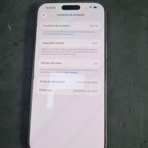 CELULAR APPLE IPHONE 16 PRO MAX A3295 (2024) 256 GB 8 GB RAM (SEMINUEVO)