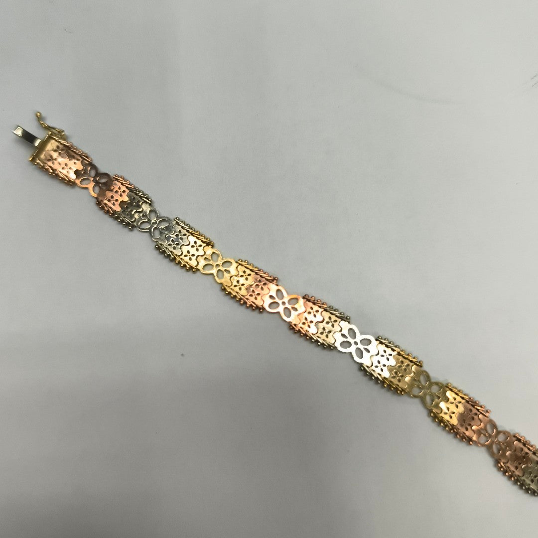 PULSERA ORO COMBINADO 10 K 6,90 GRMS (SEMINUEVO)