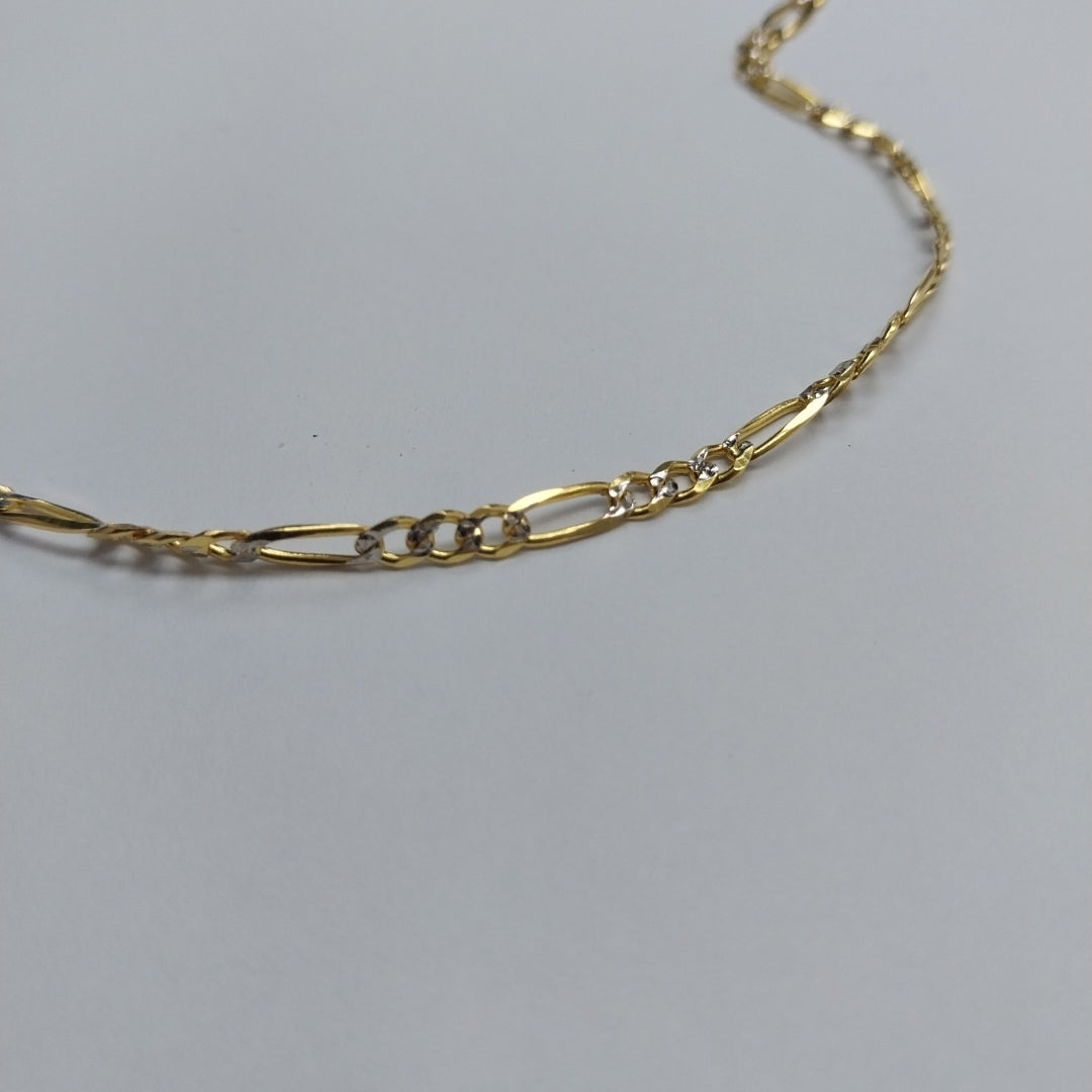 CADENAS 3X1 DIAMANTADA ORO 14K 55 CM 8.5 GR (NUEVO)
