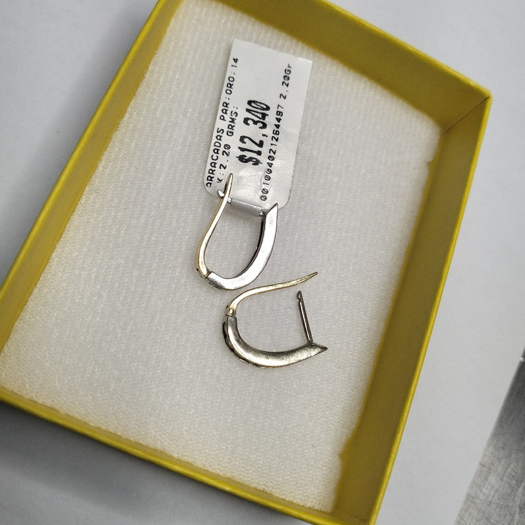 ARRACADAS PAR ORO 14 K 2,20 GRMS (SEMINUEVO)
