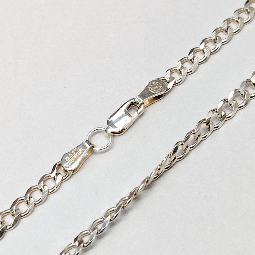 CADENA TEJIDO BARBADO PLATA .925 60 CM 13 GR (NUEVO)