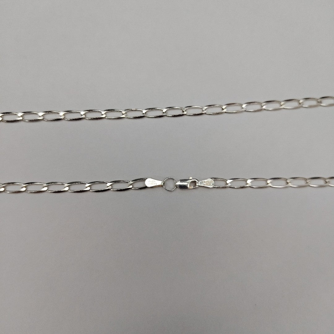 CADENA TEJIDO ESLABONES PLATA .925 60 CM 10.7 GR (NUEVO)
