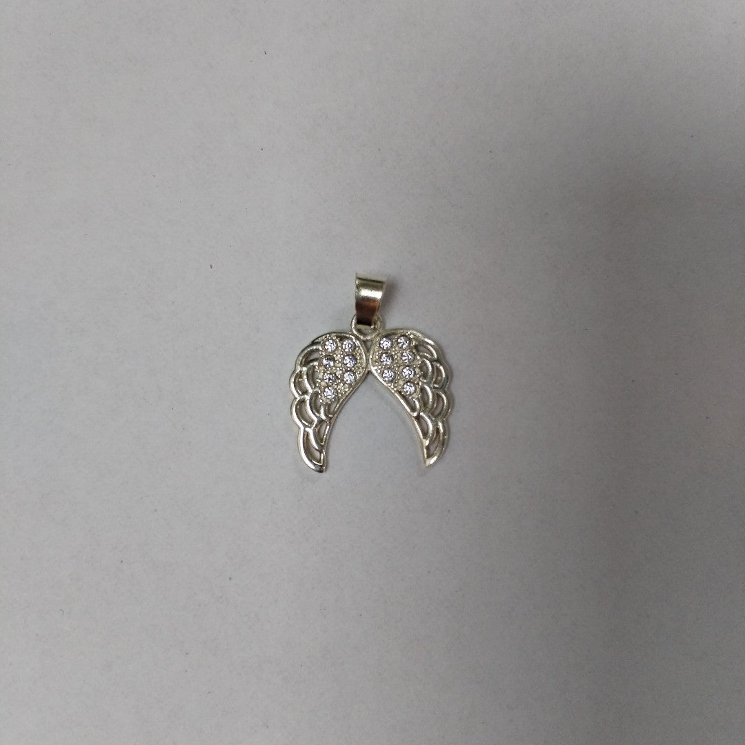 DIJE ALAS C/CIRCONIAS PLATA .925 2.4 GR (NUEVO)