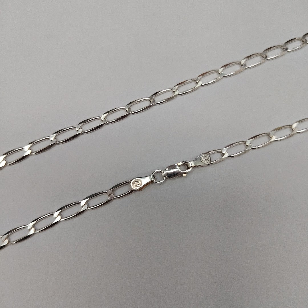 CADENA TEJIDO ESLABONES PLATA .925 55 CM 10.1 GR (NUEVO)