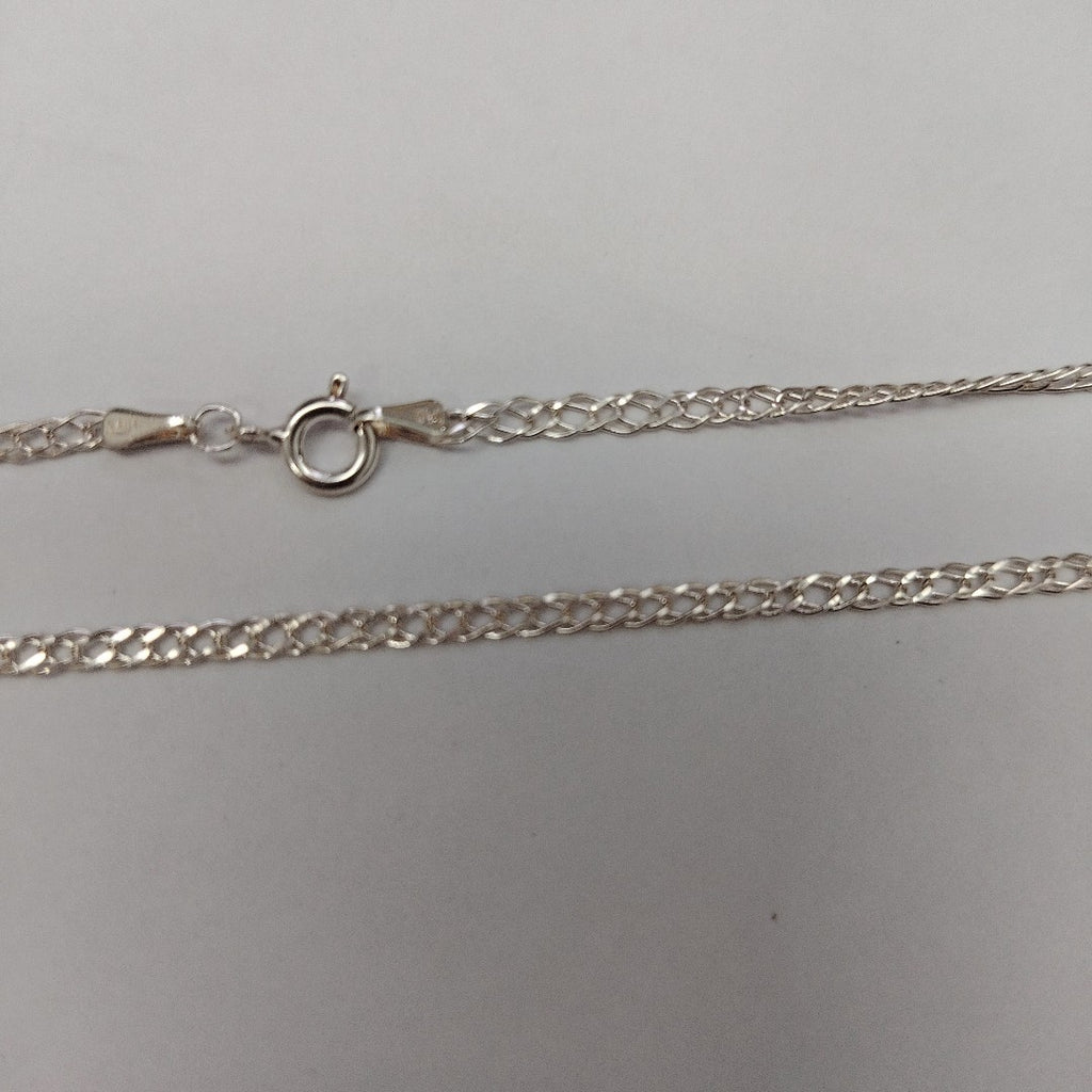 CADENA TEJIDO ESLABONES PLATA .925 55 CM 3.9 GR (NUEVO)