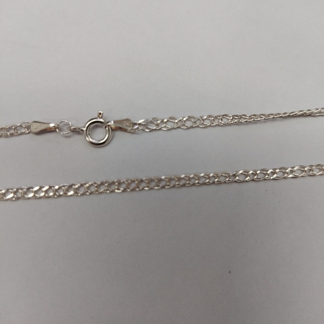 CADENA TEJIDO ESLABONES PLATA .925 55 CM 3.9 GR (NUEVO)