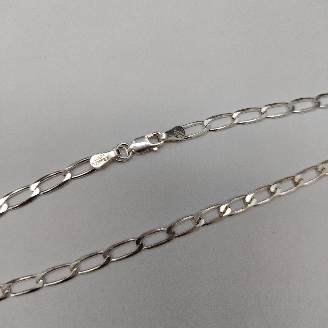 CADENA TEJIDO ESLABONES PLATA .925 55 CM 10.3 GR (NUEVO)