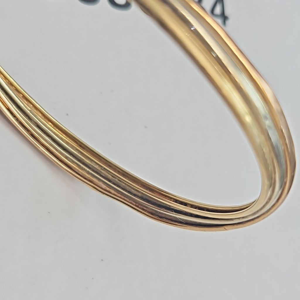 PULSERA RIGIDA ORO COMBINADO 14 K 6,30 GRMS (SEMINUEVO)