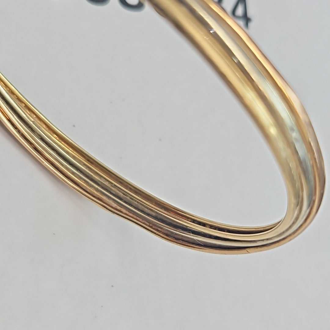 PULSERA RIGIDA ORO COMBINADO 14 K 6,30 GRMS (SEMINUEVO)