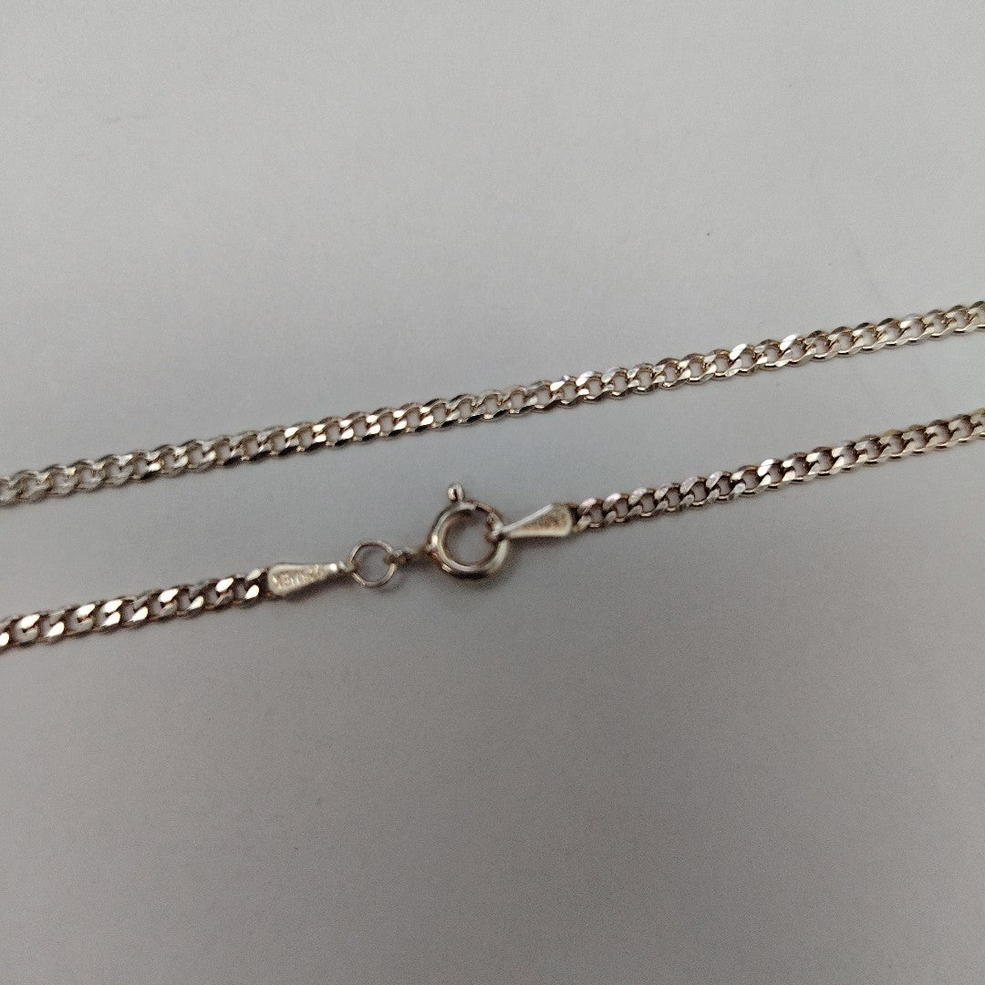 CADENA TEJIDO BARBADO PLATA .925 60 CM 5.7 GR (NUEVO)