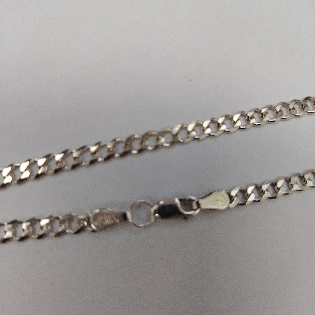 CADENA TEJIDO BARBADO PLATA .925 55 CM 12.8 GR (NUEVO)