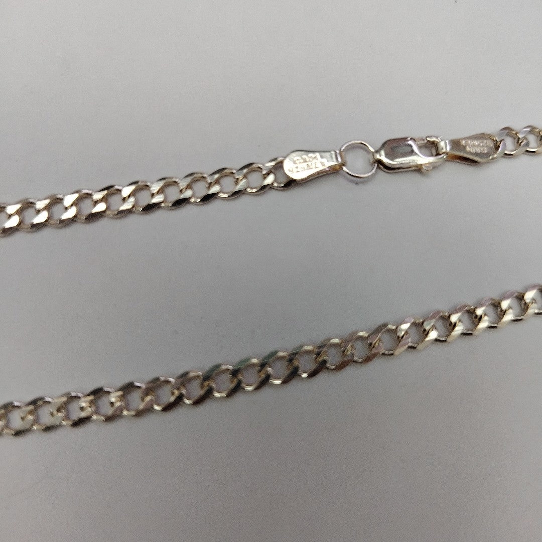 CADENA TEJIDO BARBADO PLATA .925 60 CM 13 GR (NUEVO)