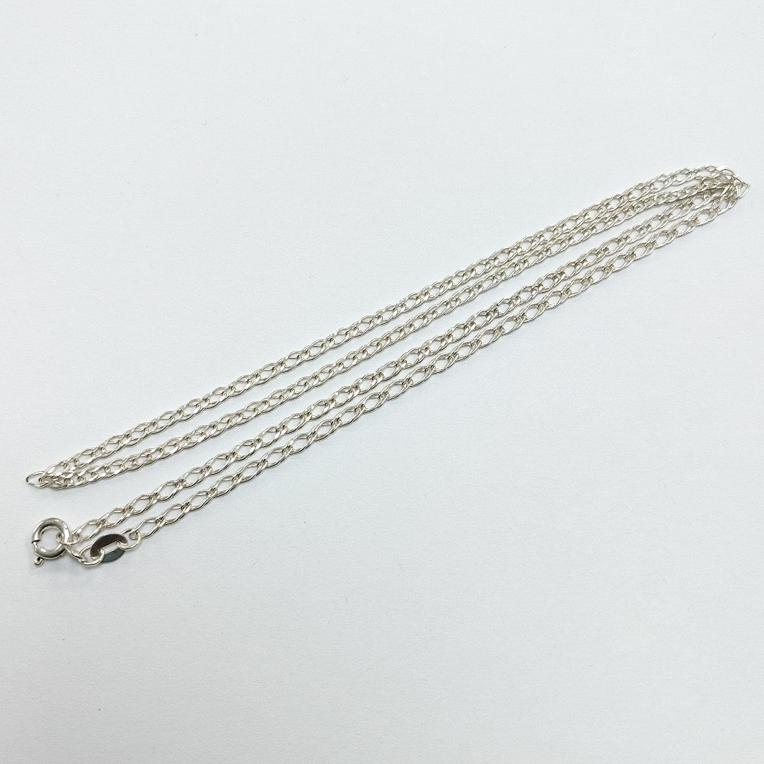 CADENA TEJIDO ESLABONES PLATA .925 50 CM 3.5 GR (NUEVO)