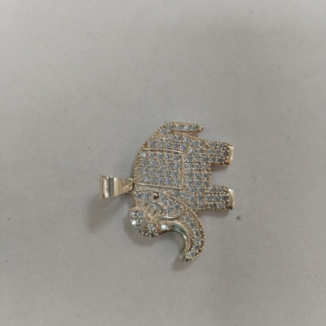 DIJE ELEFANTE C/CIRCONIAS PLATA .925 5.3 GR (NUEVO)