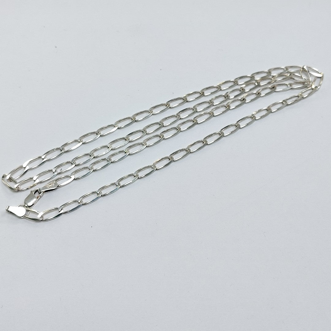 CADENA TEJIDO ESLABONES PLATA .925 60 CM 11 GR (NUEVO)