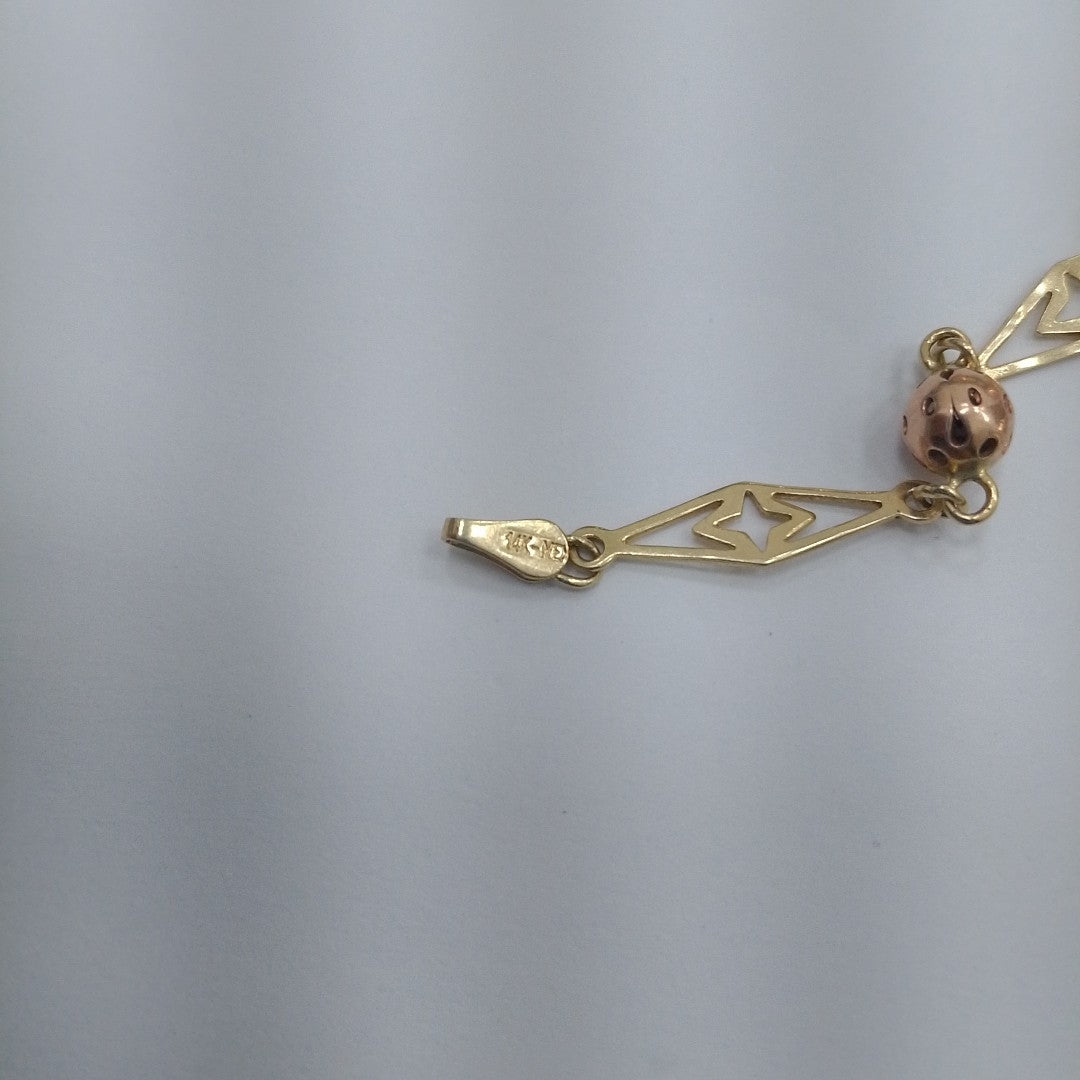 PULSERA ORO COMBINADO 14 K 3.8 GRMS (SEMINUEVO)