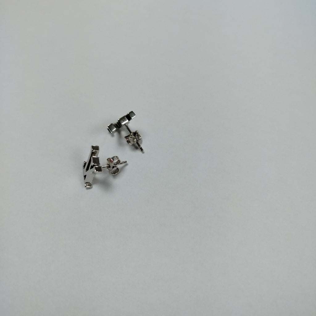 BROQUELES PAR ORO,ORO BLANCO 14 K 3,60 GRMS (SEMINUEVO)