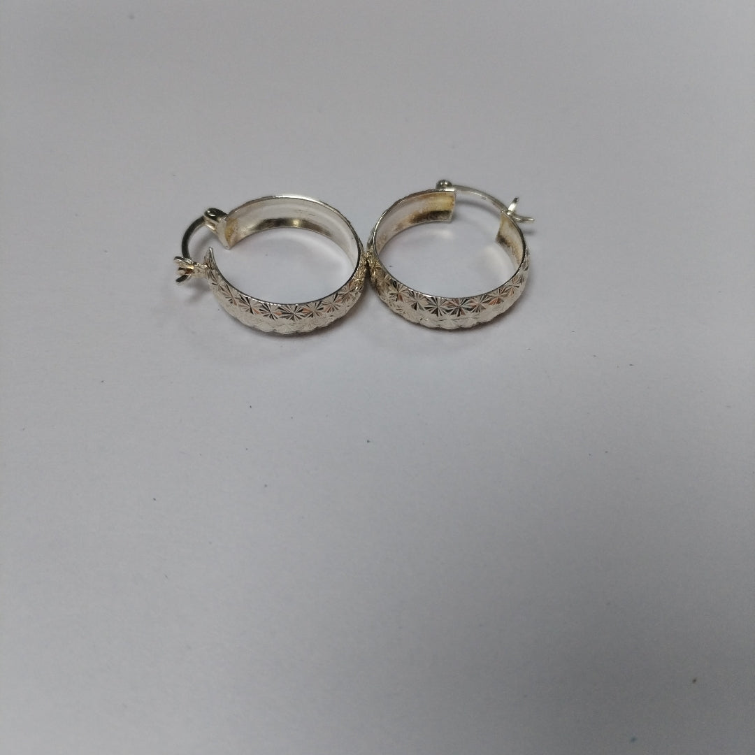PAR ARRACADAS FACETADAS PLATA .925 3.5 GR (NUEVO)