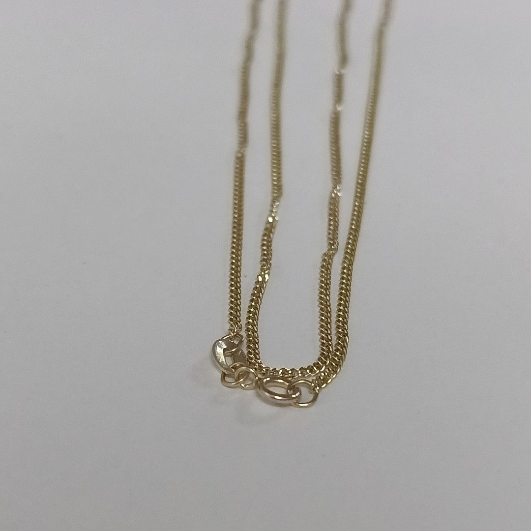 CADENAS TEJIDO BARBADA ORO 10K 50 CM 2.7 GR (NUEVO)