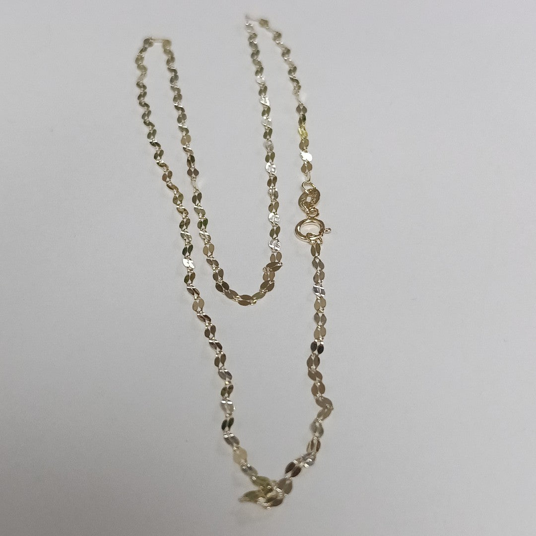 CADENAS TEJIDO ESPECIAL ORO 10K 40 A 45 CM 0.9 GR (NUEVO)