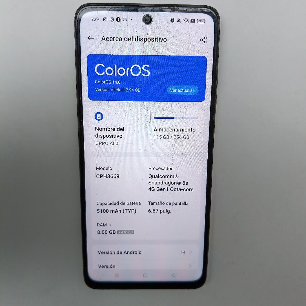 CELULAR OPPO A60 CPH3669 256 GB 8 GB RAM