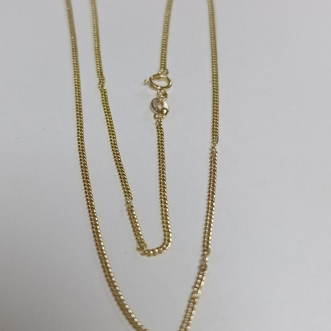 CADENAS TEJIDO BARBADA ORO 10K 50 CM 2.8 GR (NUEVO)