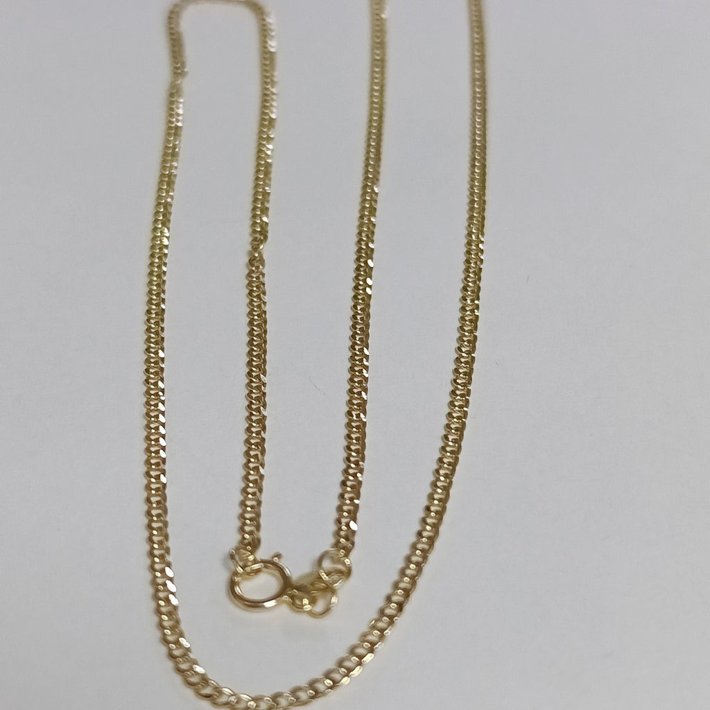CADENAS TEJIDO BARBADA ORO 10K 55 CM 3.8 GR (NUEVO)