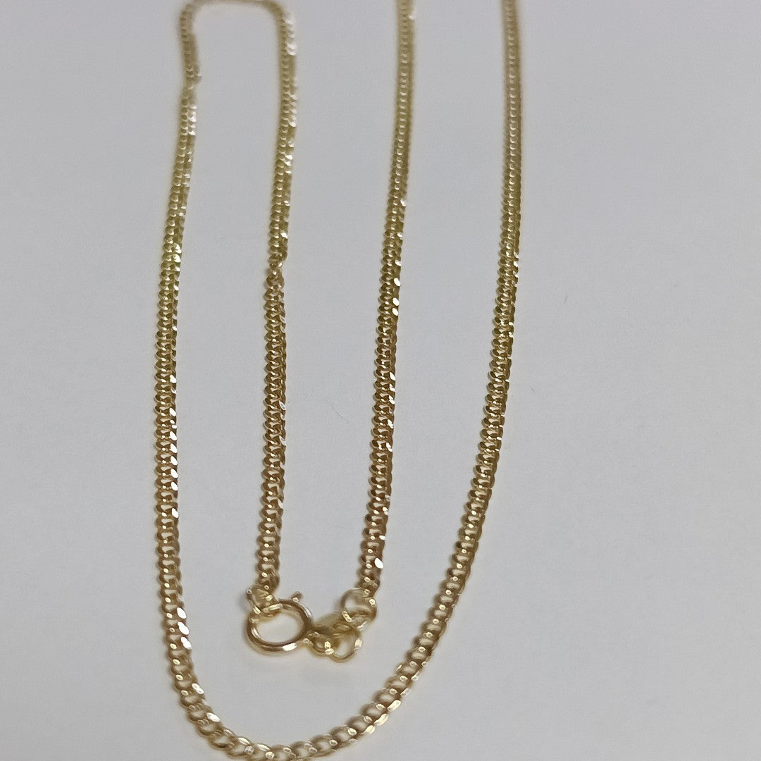 CADENAS TEJIDO BARBADA ORO 10K 55 CM 3.8 GR (NUEVO)