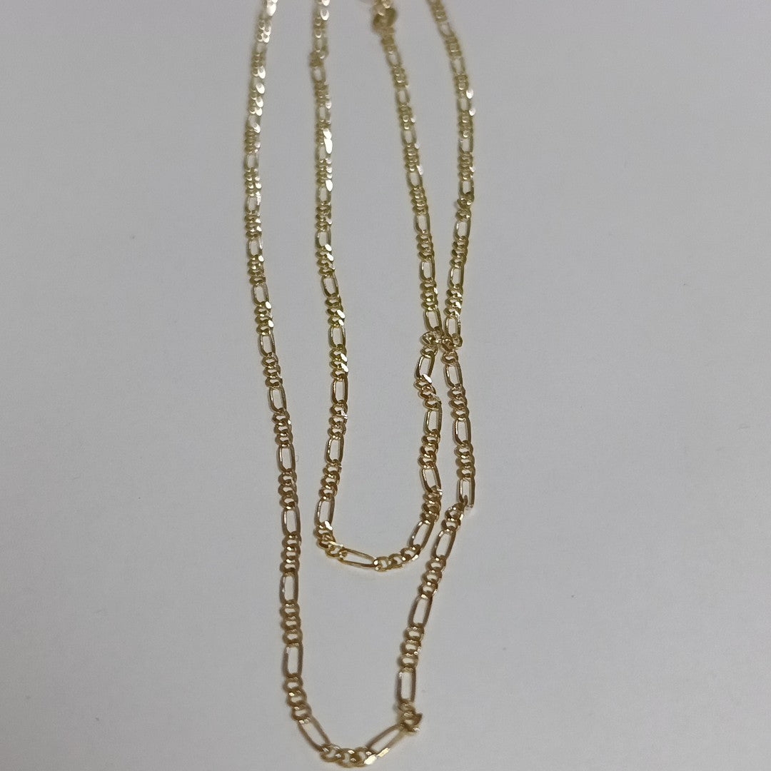 CADENAS TEJIDO 3X1 ORO 10K 55 CM 3.2 GR (NUEVO)