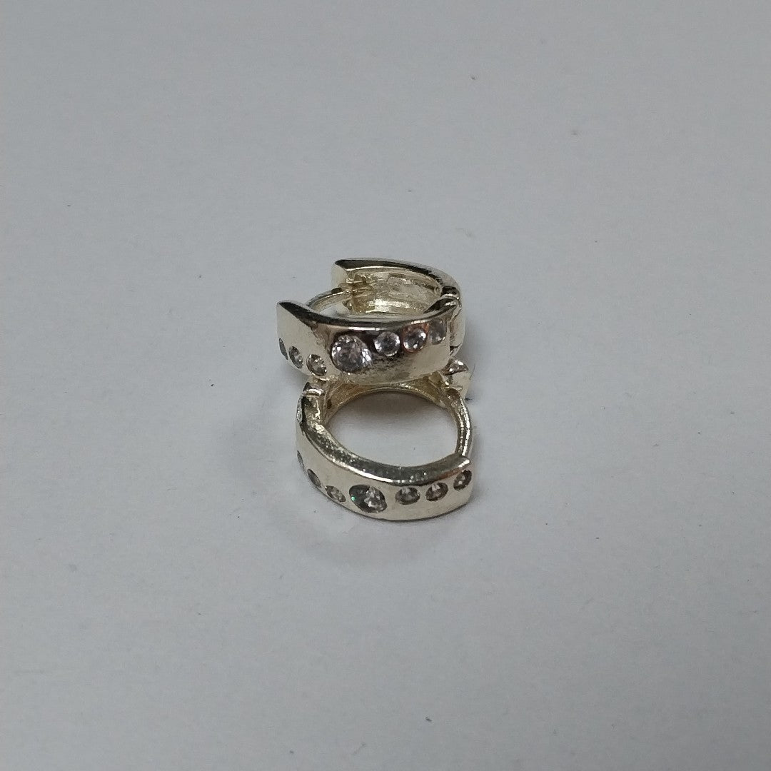 ARRACADAS C/CIRCONIAS PLATA .925 2.5 GR (NUEVO)