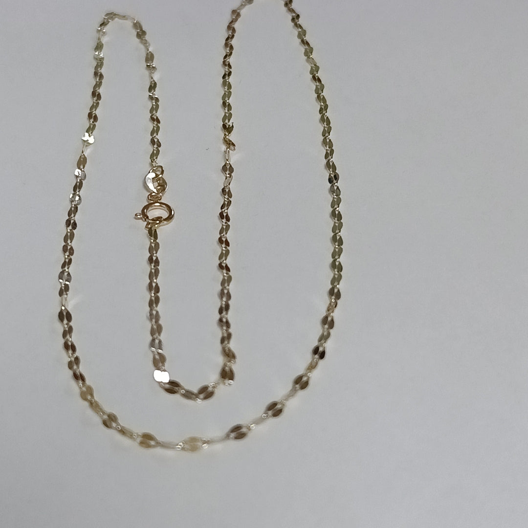 CADENAS TEJIDO ESPECIAL ORO 10K 50 CM 1 GR (NUEVO)
