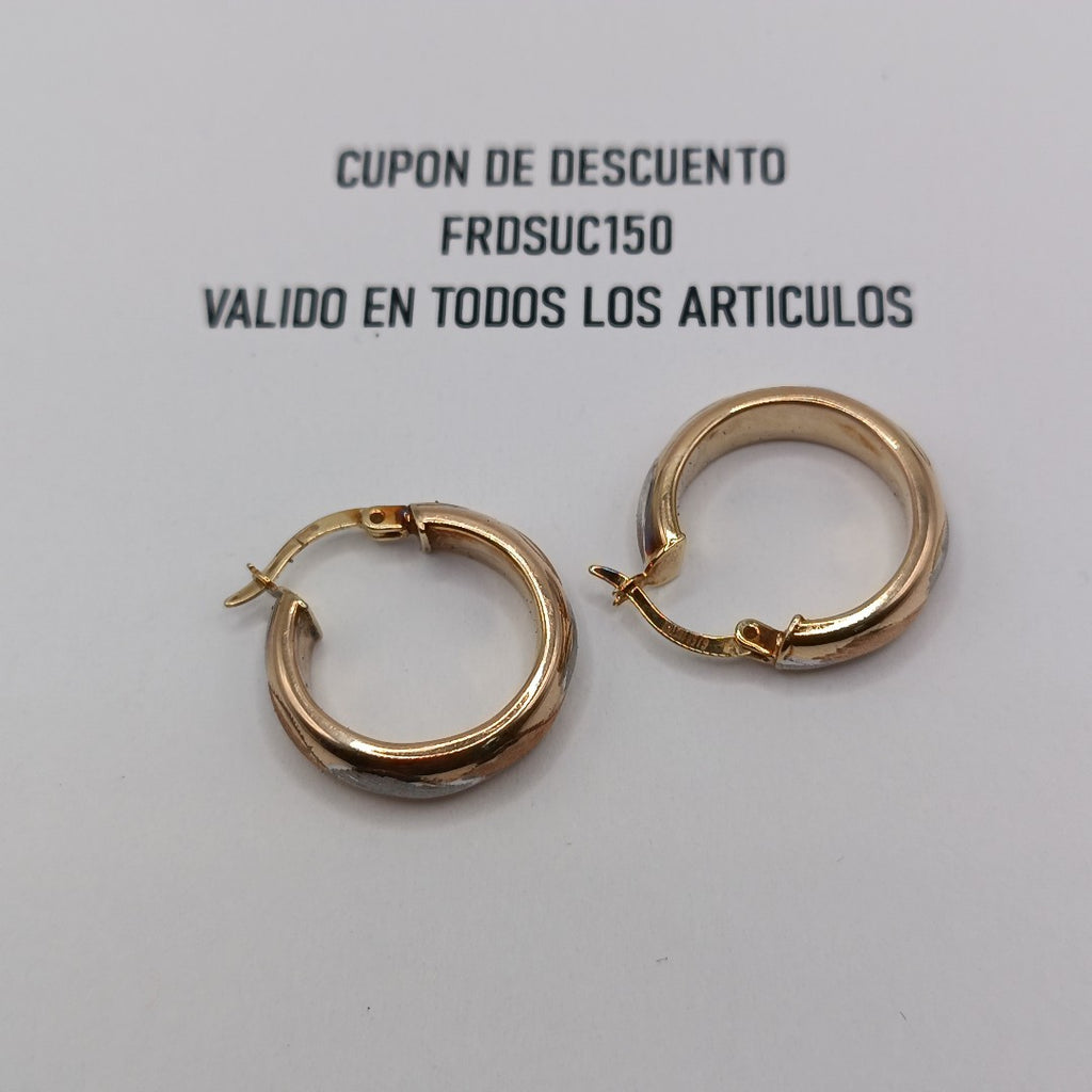 ARRACADAS PAR ORO COMBINADO 10 K 2.8 GRMS (SEMINUEVO)