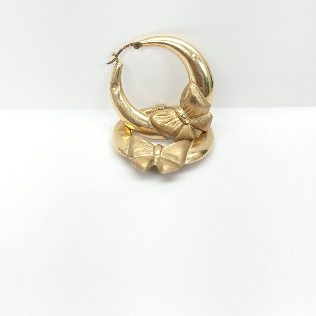 ARRACADAS PAR ORO 14 K 4.4 GRMS (SEMINUEVO)