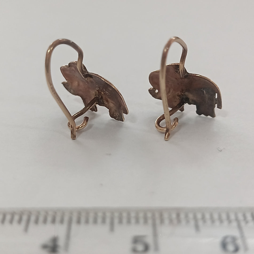 ARETES PAR ORO,ORO COMBINADO 8 K 1,20 GRMS (SEMINUEVO)