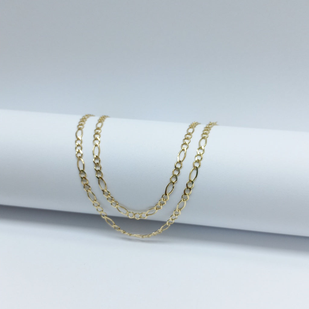 CADENAS TEJIDO 3X1 ORO 10K 55 CM 4.3 GR (NUEVO)