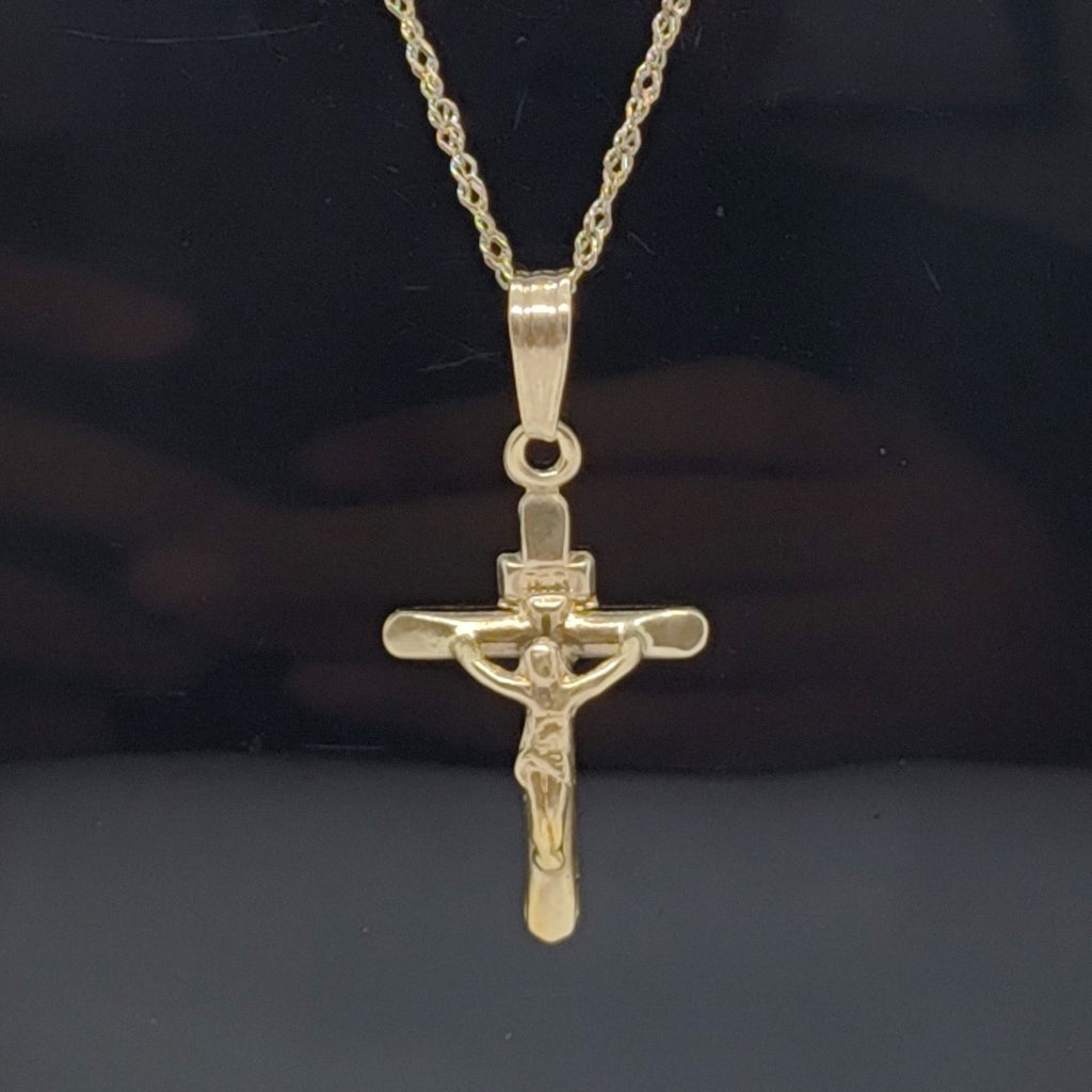 CADENA,CRUCIFIJO ORO 14 K 2,60 GRMS (SEMINUEVO)