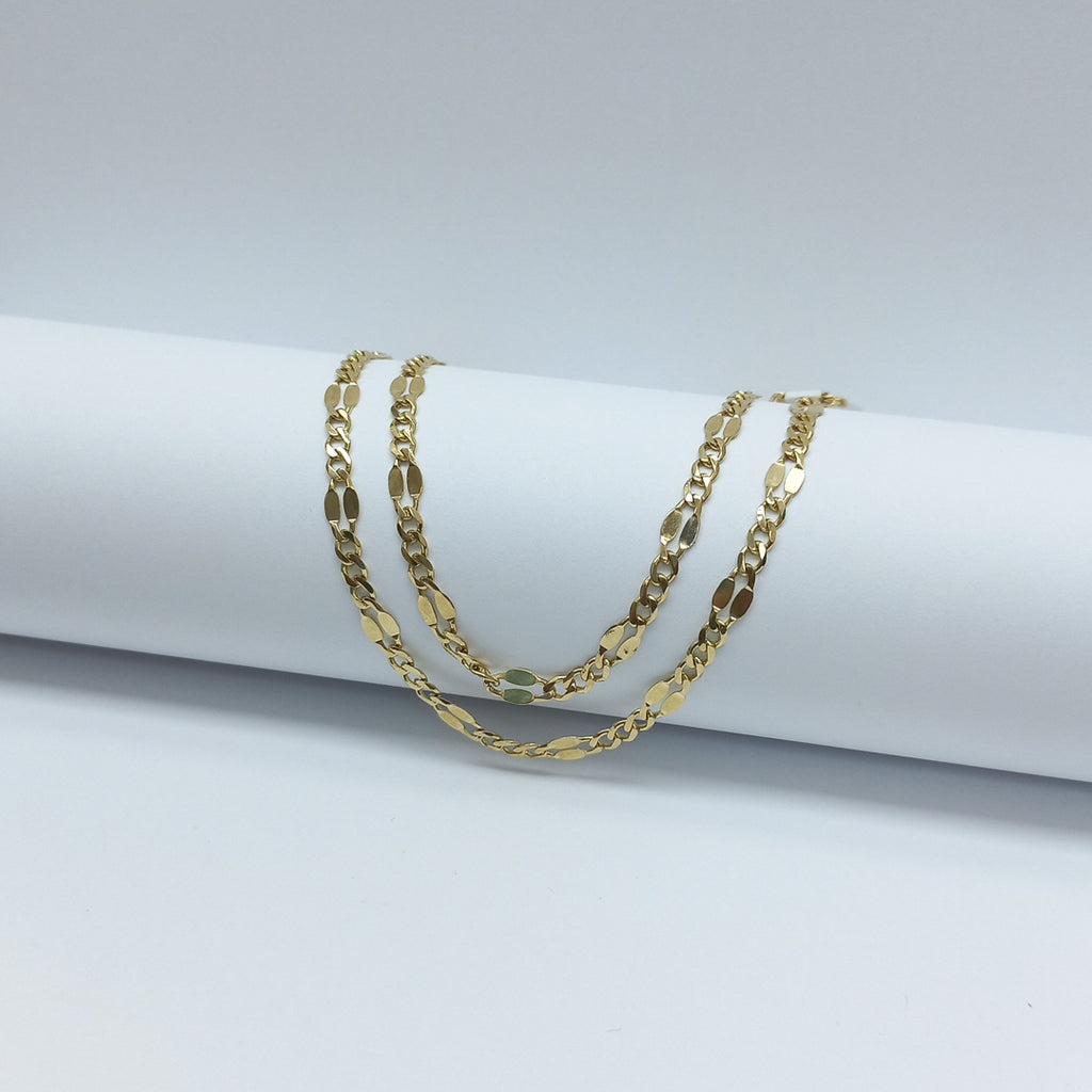 CADENAS TEJIDO ESPECIAL ORO 10K 50 CM 6.5 GR (NUEVO)