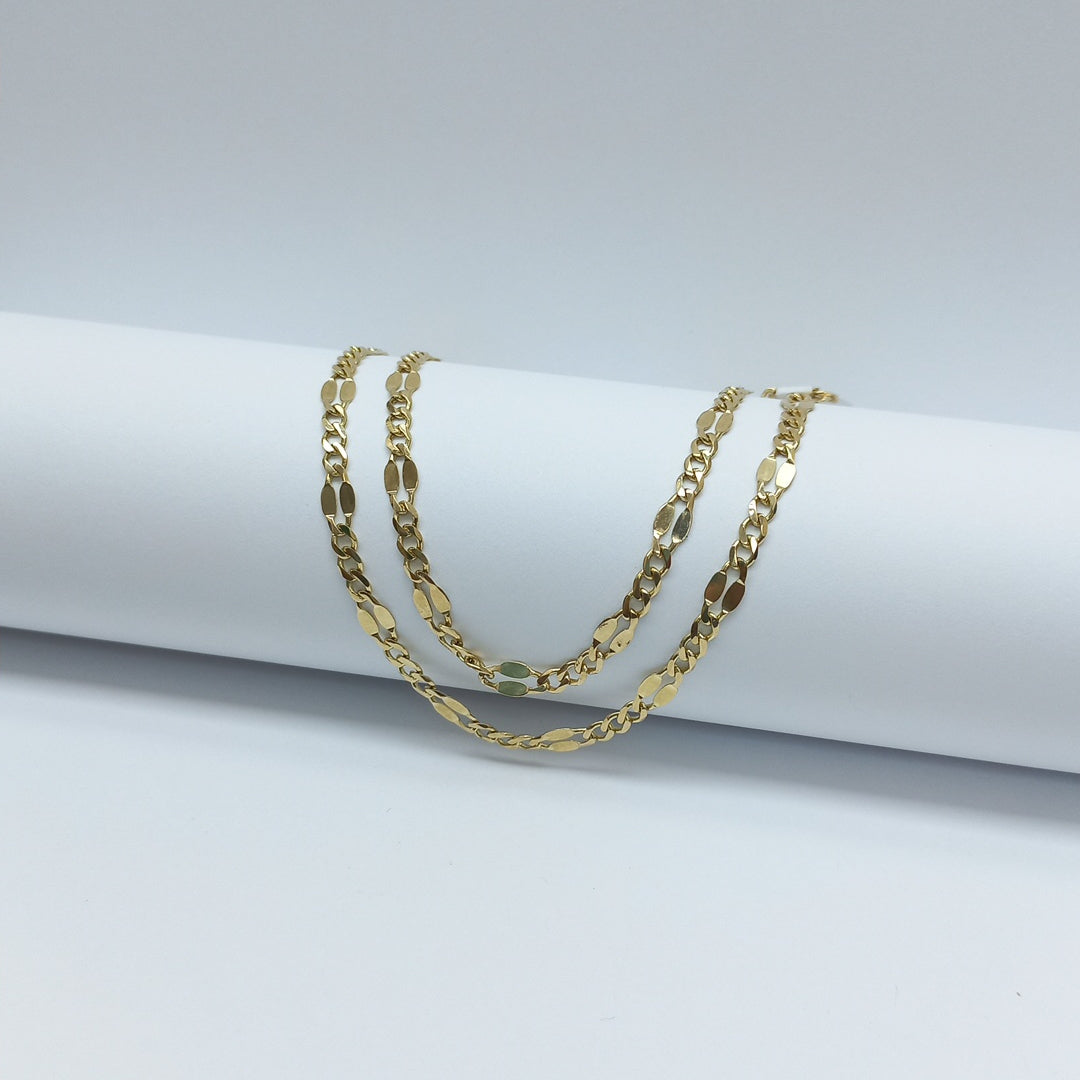 CADENAS TEJIDO ESPECIAL ORO 10K 50 CM 6.5 GR (NUEVO)