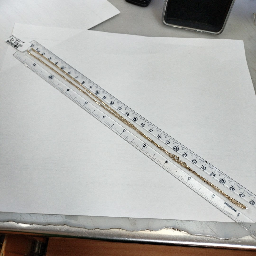 CADENAS TEJIDO BARBADA ORO 10K 55 CM 3.9 GR (NUEVO)