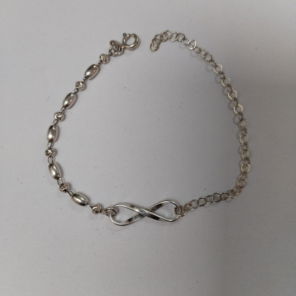 PULSERA TEJIDO INFINITO PLATA .925 18 CM 2.4 GR (NUEVO)